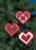 Heart Hardanger Ornaments Red (3 designs) / 014617 WI