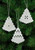 Hardanger White Christmas Tree Ornaments (Set of 3 assorted) / 015621 WI