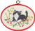 Black Cat in Flowers / 925825 WI