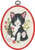 Black Cat in Flowers / 925827 WI