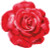 Red Rose Shaped - Latch Hook Rug / PNV171003