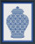 Delft Blue Floral Ginger Jar / Crossstitchcards