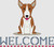 Bull Terrier - Welcome (Red White) / Dogshoppe Designs
