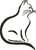 Cat Outline Silhouette / Fox Trails Needlework