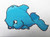 Cartoon Whale / White Willow Stitching
