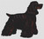 Black And Tan Cocker Spaniel / White Willow Stitching