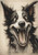 Crazy Border Collie / White Willow Stitching