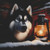 Husky By Night / White Willow Stitching