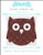 Grunge Damask Owl / X Squared Cross Stitch