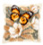 Black & Orange Butterfly Pillow / Vervaco / PNV146840