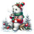 Christmas Bear Magnet (Bear With Coffee)  / Les Petites Croix De Lucie