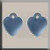 Very Sm Domed Heart Matte Lt Sapphire / 12076 MH