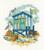 Blue Beach Hut - By The Sea Collection  Karen Carter / Heritage Crafts / HCK1745A