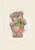 Teddy w/Watering Can  Card w/envelope / Permin / 175171