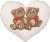 Teddy Bears Heart - Cushion / Permin / 830449
