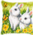 Rabbits & Butterflies Cushion / Vervaco / PNV200552