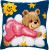 Pink Bear on Cloud- Cushion / Vervaco / PNV8574