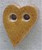 Small Speckled Gold Folk Heart / Mill Hill / 86254