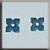 4 Petal Flower Matte Aqua / Mill Hill / 12187