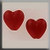 Large Channeled Hearts Ruby / Mill Hill / 12217
