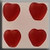 Medium Channeled Heart Matte Ruby / Mill Hill / 12088