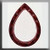 Open Faceted Teardrop Ruby / Mill Hill / 12019