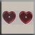 Petite Flat Heart Matte Rose / Mill Hill / 12241