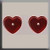 Petite Flat Heart Matte Ruby / Mill Hill / 12239