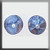 Round lined BEAD Goldstone Light Sapphire / Mill Hill / 12278