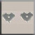 Very Petite Flat Heart Matte Crystal / Mill Hill / 12234