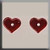 Very Petite Flat Heart Matte Ruby / Mill Hill / 12235