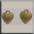 Very Sm Domed Heart Matte Gold / Mill Hill / 12075