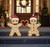Holiday Time Set of 2 Light-Up Gingerbread Couple with Heart-Shaped Candy Cane Family Christmas Decoration
