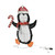 Holiday Time Set of 2 Light-Up Penguin Couple with Heart-Shaped Candy Cane Family Christmas Decoration