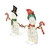 Holiday Time Set of 2 Light-Up Snowman Couple with Heart-Shaped Candy Cane Family Christmas Decoration