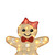 Holiday Time Set of 2 Light-Up Gingerbread Couple in Mugs Family Christmas Decoration