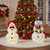 Holiday Time Set of 2 Light-Up Snow Couple Family Christmas Decoration