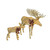 Holiday Time Set of 2 Light-Up Elk Family Christmas Decoration