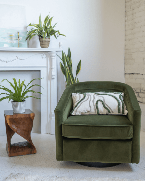 Candid display of Wovenbyrd furniture