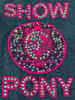 Denim Jacket with pink glitter stones