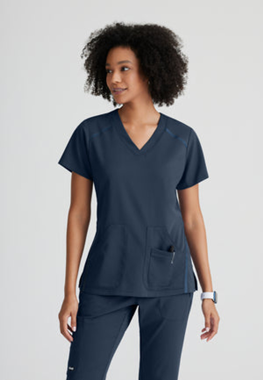 Skechers by Barco Breeze Women's 3-Pocket STRETCH V-Neck Scrub Top