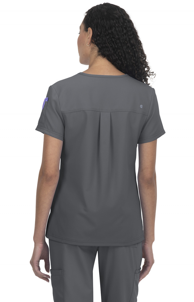 Barco Women's Indigo Virtue 3-Pocket Stand-Up Collar CiCLO Scrub