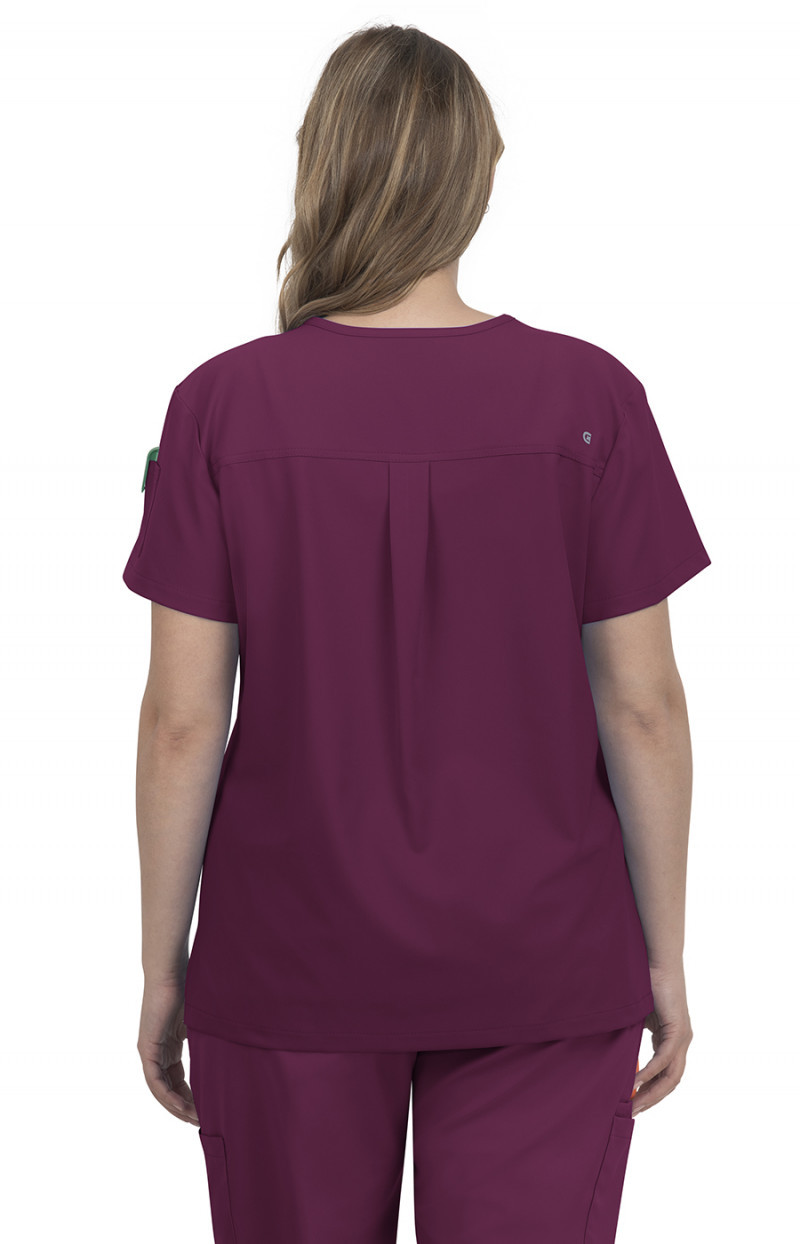 Barco Women's Indigo Virtue 3-Pocket Stand-Up Collar CiCLO Scrub