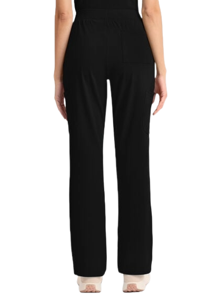 Cherokee Achieve Women's Wine Pull-on Straight Leg Scrub Pants