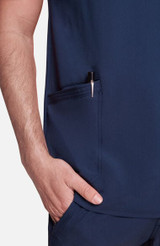 Cherokee Workwear Infinity Men's V-Neck Solid Scrub 3 Pocket Top