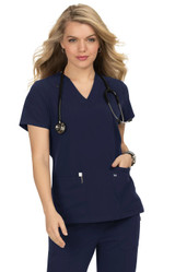 KOI Next Gen Hustle and Heart Women's 3-Pocket Stretch Scrub Top