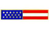 Hero's Pride Enameled U.S. Flag Lapel Pin: Patriotic Symbol of Honor and Pride 2 Clutch Backs, 1-3/4x3/8"
