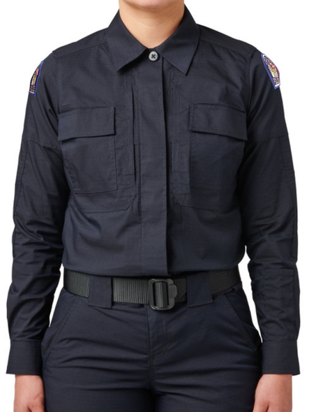 Coalinga PD 5.11 Tactical Women's Flex-Tac TDU Ripstop Long Sleeve Shirt