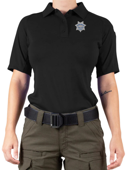 Coalinga PD First Tactical Women's Performance Short Sleeve Polo
