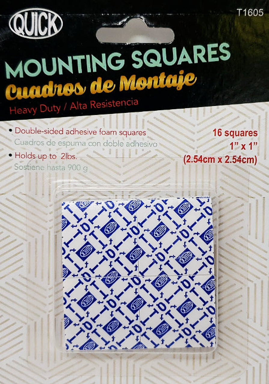 1 in. x 1 in. (2.54 cm x 2.54 cm) Clear Double Sided Mounting Tape Squares